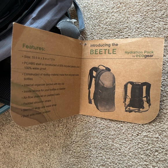 Ecogear Beetle Hydration Pack Backpack NWT - Picture 6 of 7